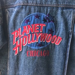 Original 90s PLANET HOLLYWOOD CHICAGO Jean jacket
